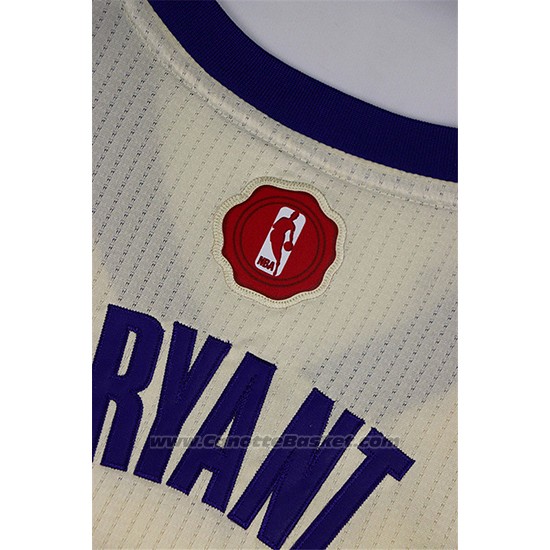 Maglia Natale 2015 Los Angeles Lakers Kobe Bryant #24 Bianco